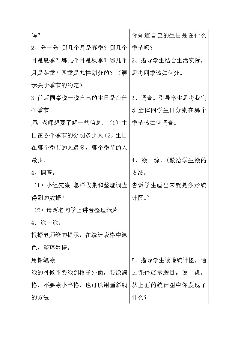 北师大版数学四年级下册 第六章 6.1生日 教案02