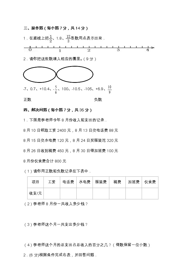 人教版六年级数学下册第一单元易错题型专练卷（含答案）03