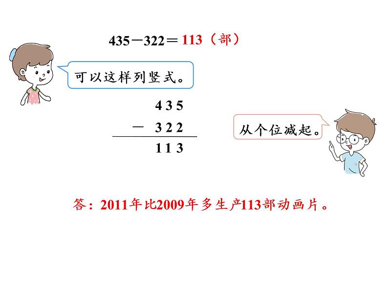 【精品】人教版三年级上册数学课件-第4单元第3课时   减法（1）06