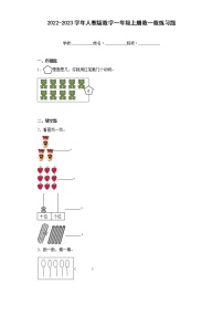 小学数学人教版一年级上册1 准备课数一数课时训练