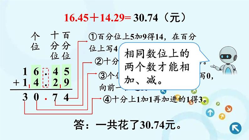 人教版数学四年级下册 第1课时 小数加减法（1） 课件第5页