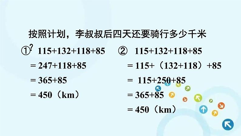 人教版数学四年级下册 第2课时 加法运算律的应用 课件第6页