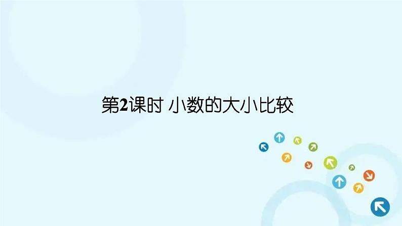 人教版数学四年级下册 第2课时 小数的大小比较 课件第1页