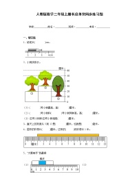 小学数学人教版二年级上册1 长度单位综合训练题