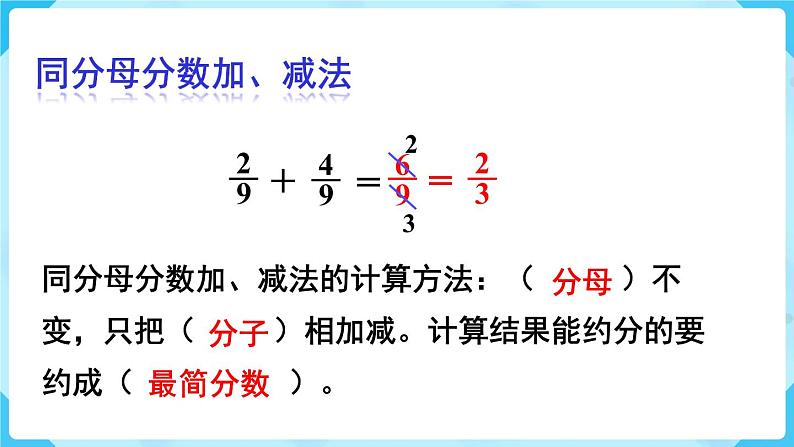 第6单元分数的加法和减法第6课时整理和复习课件03