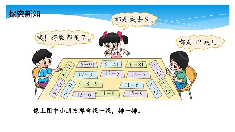 1年级数学北师大版下册课件第1单元《1.7做个减法表》第3页