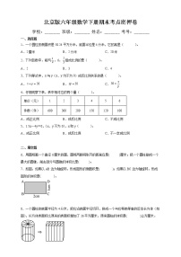 北京版六年级数学下册期末考点密押卷（含答案）