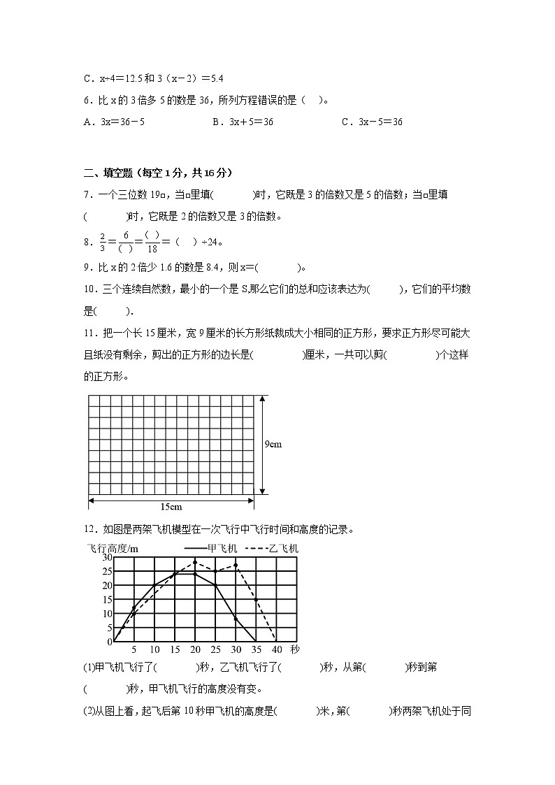 期中重难点检测卷（试题）-小学数学五年级下册苏教版第2页