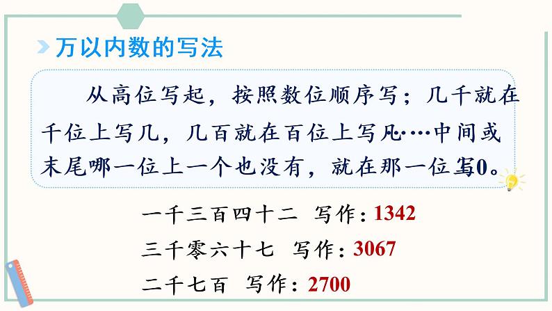 人教版二年级数学下册课件 10 总复习 第1课时 万以内的数06