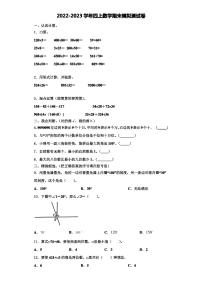 2022-2023学年清远市英德市数学四年级第一学期期末学业质量监测试题(含解析)