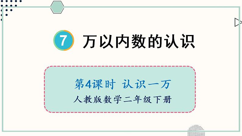 人教版二年级数学下册课件 7.4 认识一万01