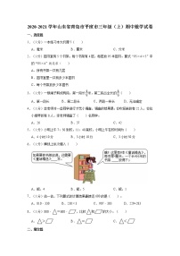 2020-2021学年山东省青岛市平度市三年级（上）期中数学试卷