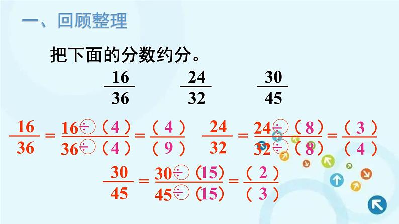 人教版数学五年级下册 4.约分 第4课时 约分(2) 课件02