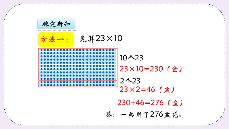 青岛版（五年制）数学三上7.2两位数乘两位数竖式（不进位） 课件06