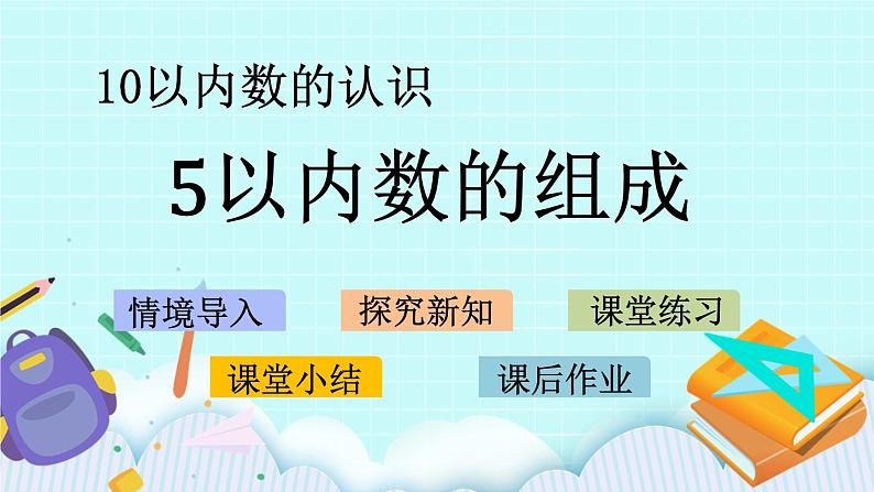 青岛版（五年制）数学一上 1.3 5以内数的组成 课件第1页