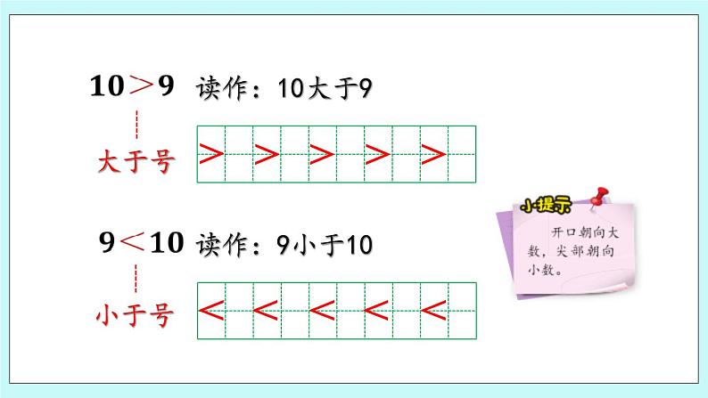 青岛版（五年制）数学一上 1.8 认识“＞”“＜” 课件+教案+练习06