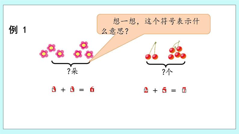 青岛版（五年制）数学一上 3.4 关于6、7的加法 课件+教案+练习07