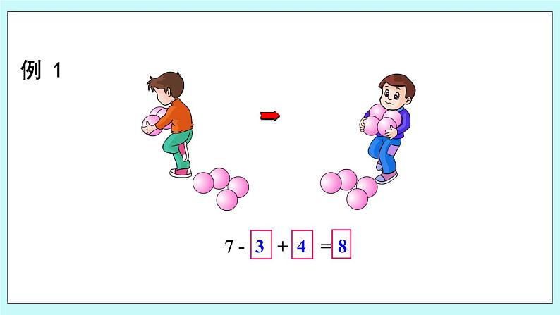 青岛版（五年制）数学一上 3.11 关于10以内的加减混合 课件+教案+练习06