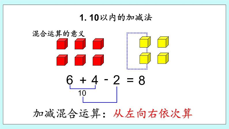 青岛版（五年制）数学一上 8.2 20以内的计算 课件+教案+练习05