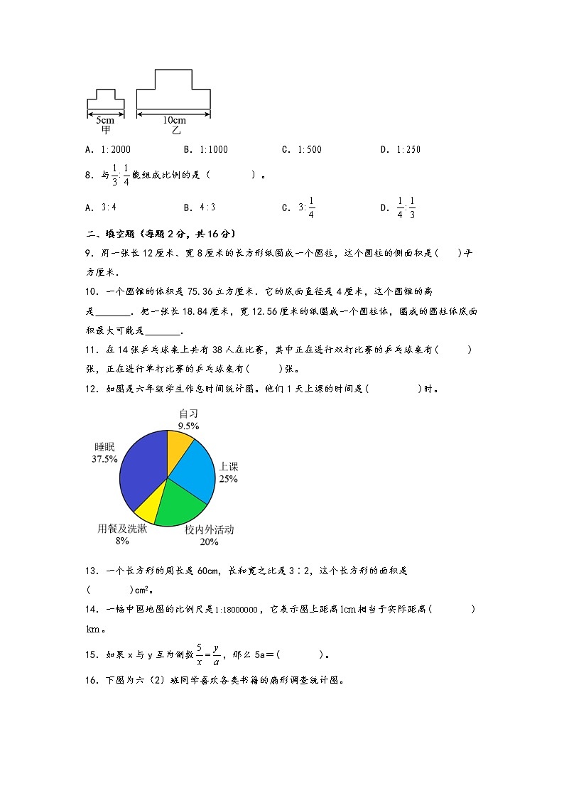 期中重难点易错真题专项突破（提升卷）-2022-2023学年六年级下册数学期中复习常考易错题（苏教版）02