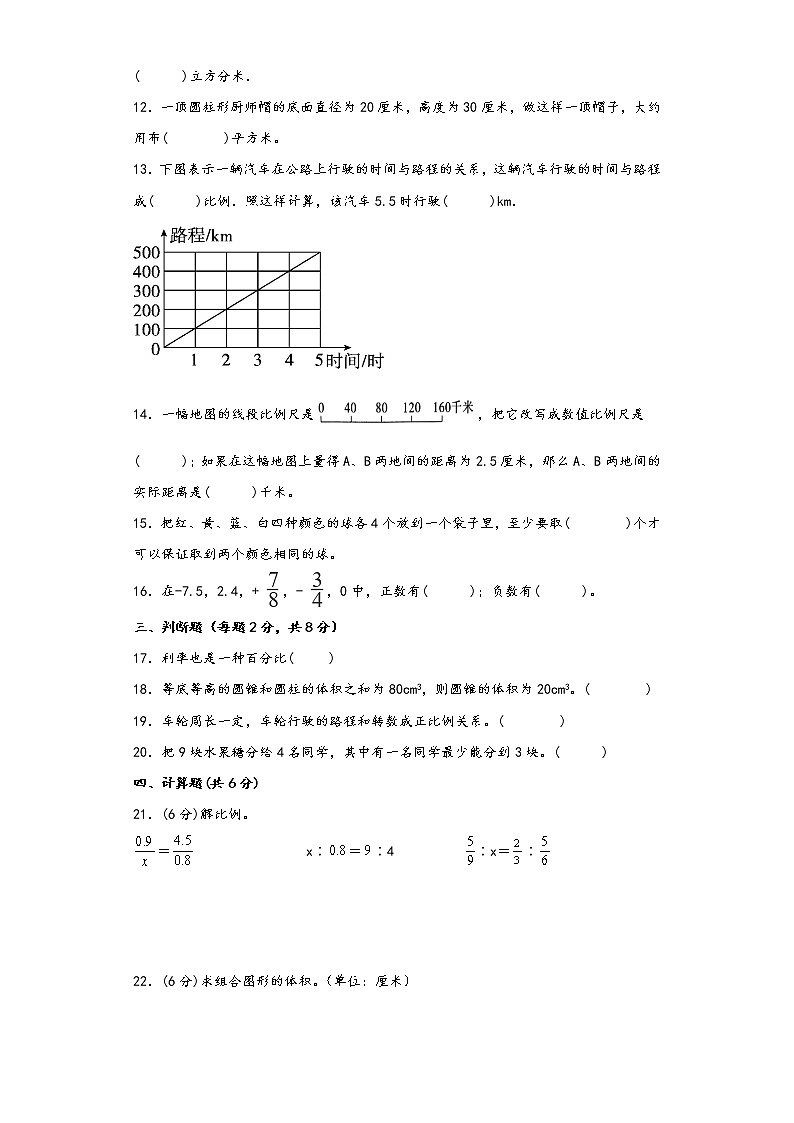 人教版六年级下册期中1—5单元综合质量检测卷五第2页