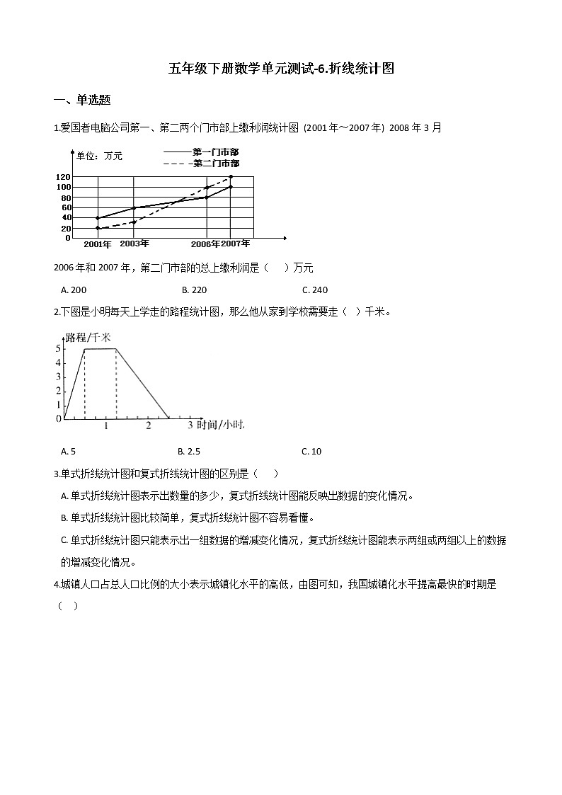 西师大版五年级数学下册第六单元测试卷 (7)01