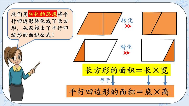 北师大版数学五年级上册教学课件—4.3 平行四边形的面积（1）06