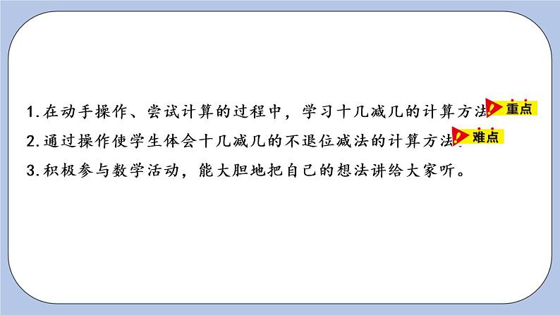 第9单元：20以内的减法 十几减几课时1课件PPT第2页