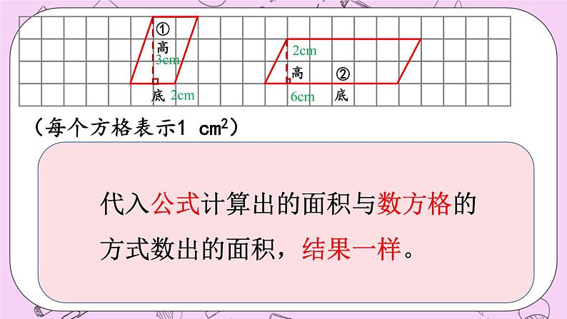 西师大版数学5年级上册5.2 平行四边形的面积（2）  PPT课件04