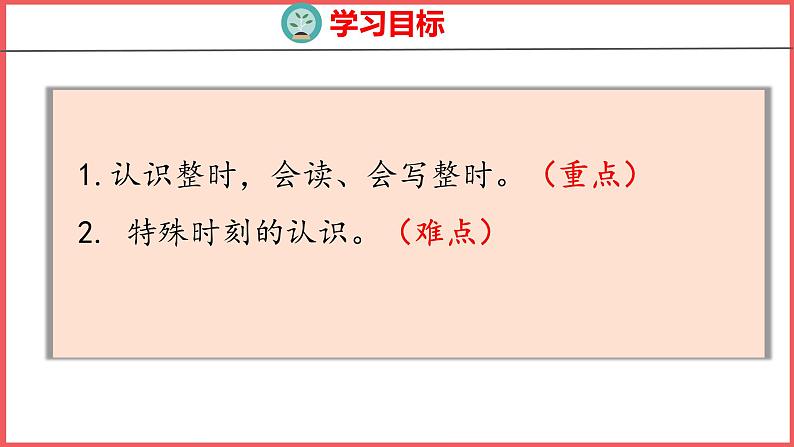 7 认识钟表（课件)人教版数学一年级上册第2页