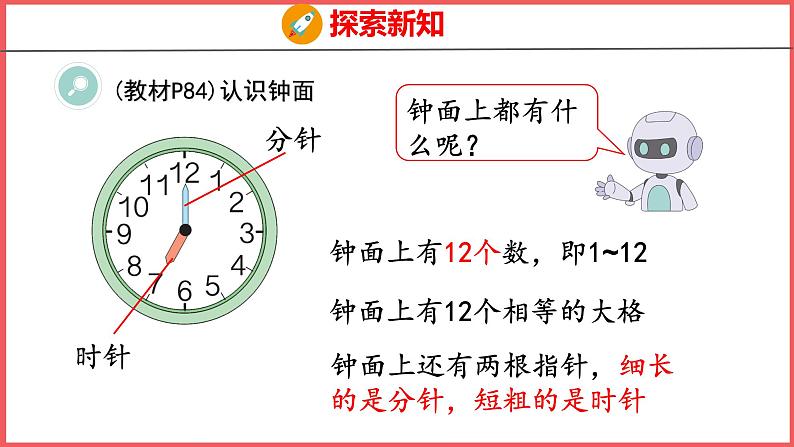 7 认识钟表（课件)人教版数学一年级上册第5页