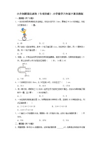 小升初圆强化训练（专项突破）-小学数学六年级下册苏教版