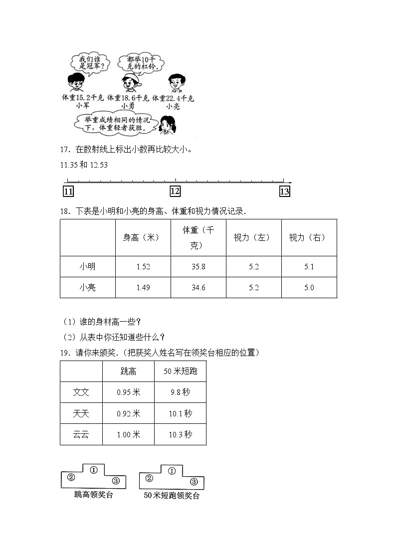 数学人教版4年级下册第4单元4.2小数的性质和大小比较分层作业（提升版）03