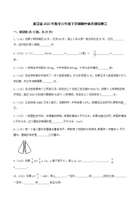 浙江省2023年数学六年级下学期期中素养模拟卷三