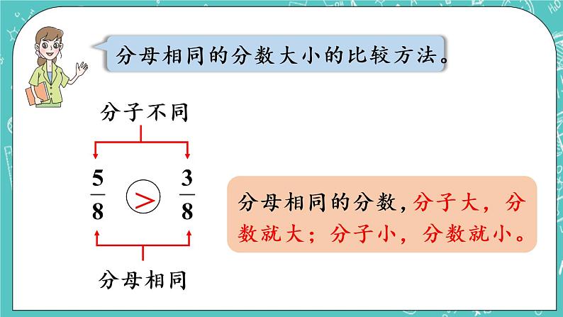 青岛版三上9.2 分数的比较课件PPT08