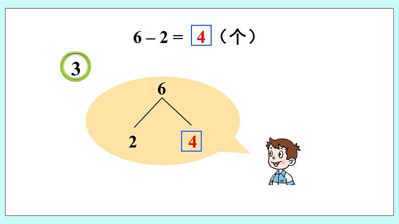 青岛版数学一上 4 6、7的减法 课件PPT06