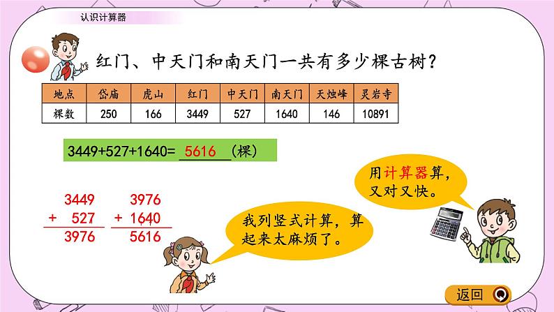 青岛五四版数学四上1.1 认识计算器 课件04