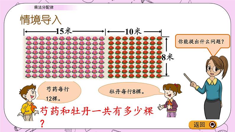 青岛五四版数学四上3.5 乘法分配律 课件02