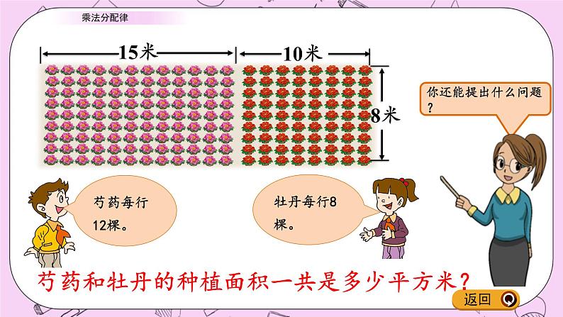 青岛五四版数学四上3.5 乘法分配律 课件05