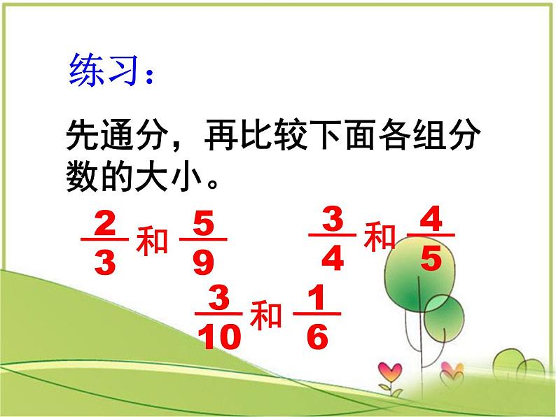 苏教版五年级数学下册《分数的大小比较》课件PPT07