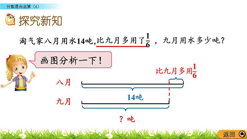 北师大版数学6年级上册 第二单元 2.6 分数混合运算（6）同步课件+教案+课时练05