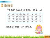 北師大版數(shù)學(xué)6年級上冊 第五單元 5.3 分組整理數(shù)據(jù)（1）同步課件+教案+課時練
