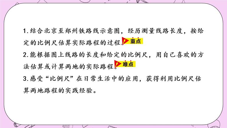 6.4 《求两地实际路程》 PPT课件 冀教版数学六上02