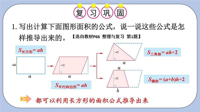 六 多边形的面积    整理与复习 PPT课件04