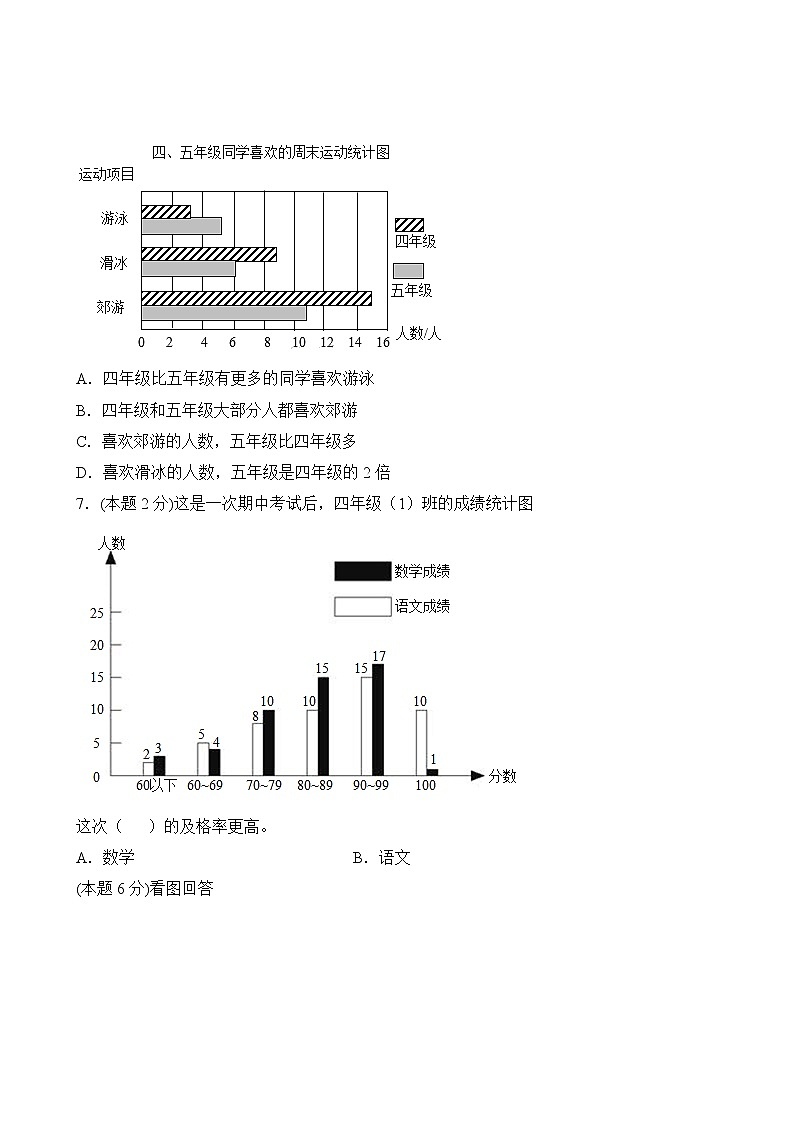 【分层单元卷】人教版数学4年级下册第8单元·C培优测试03