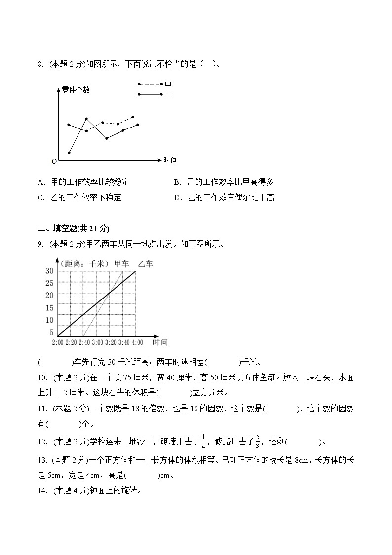 数学人教版5年级下册期末过关检测卷0303