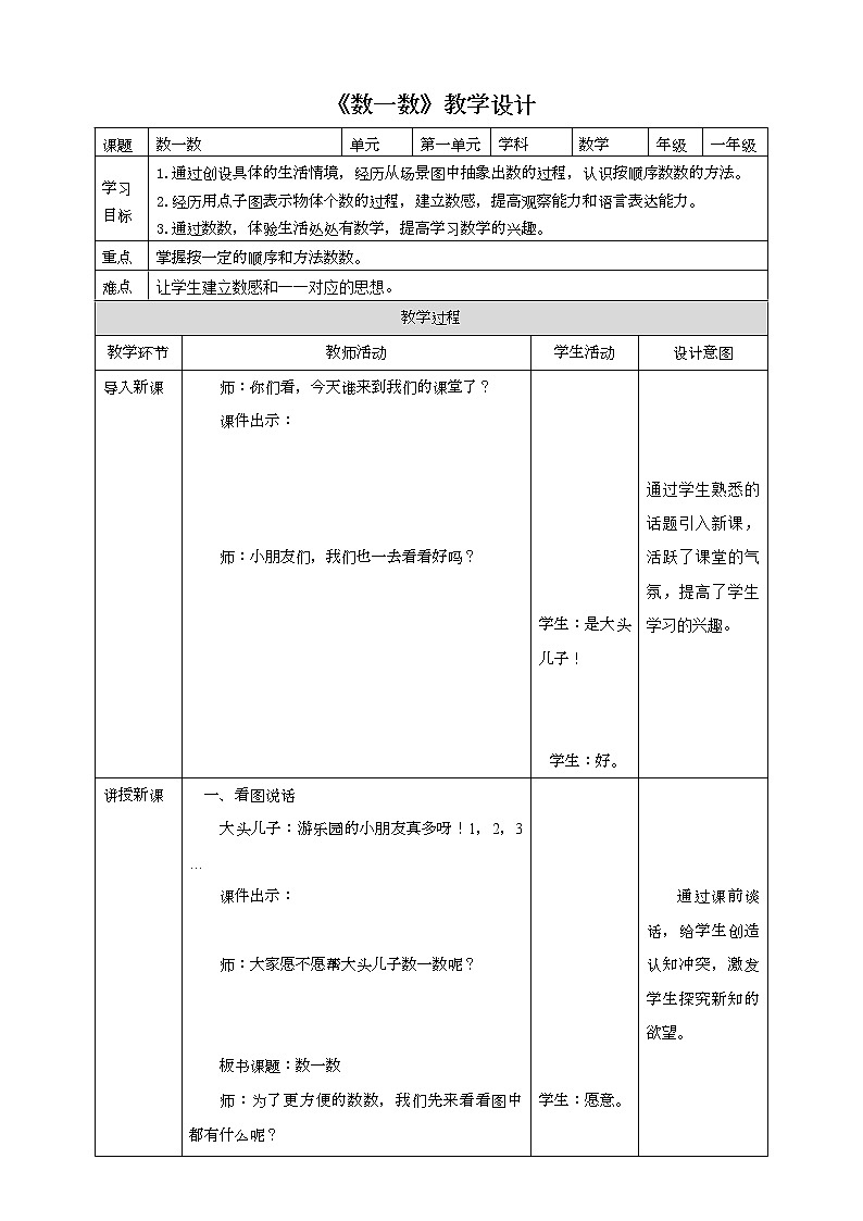 苏教版一上1《数一数》（课件+教案+导学案）01