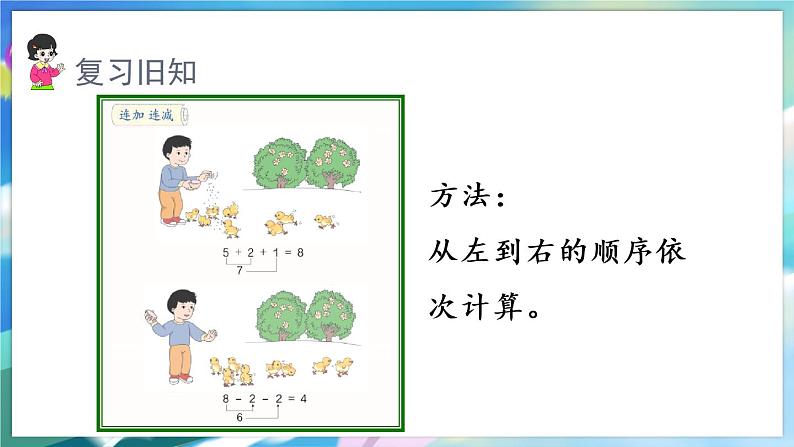 数学人教版二上 二、100以内的加法和减法(二)  3.1 连加、连减 PPT课件02