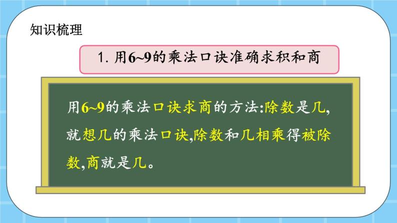 第五单元  表内乘法和除法（二）5.4 整理与复习 课件03