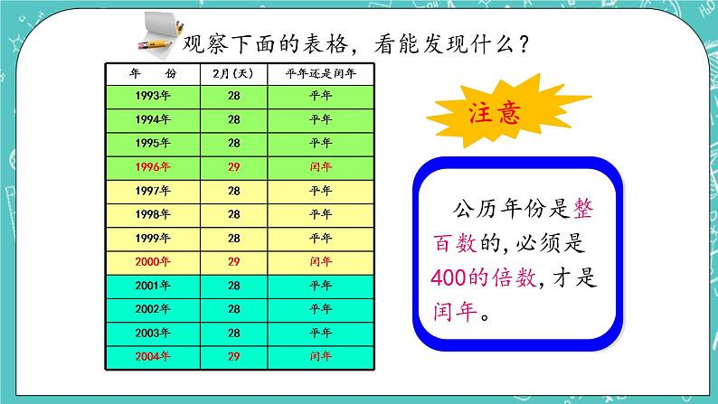 第一单元 年、月、日1.2 判断闰年和平年 课件06